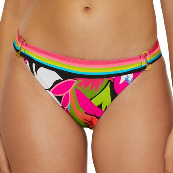 Trina Turk 'Tiki' Shirred Ring-Side Hipster Bikini Bottom, Multicolor - Picture 1 of 2